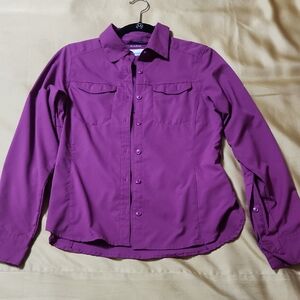 Columbia Women's Purple Button Down Shirt